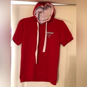 YSU Penguins short sleeve hooded sweatshirt women’s size small Youngstown State